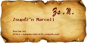 Zsupán Marcell névjegykártya